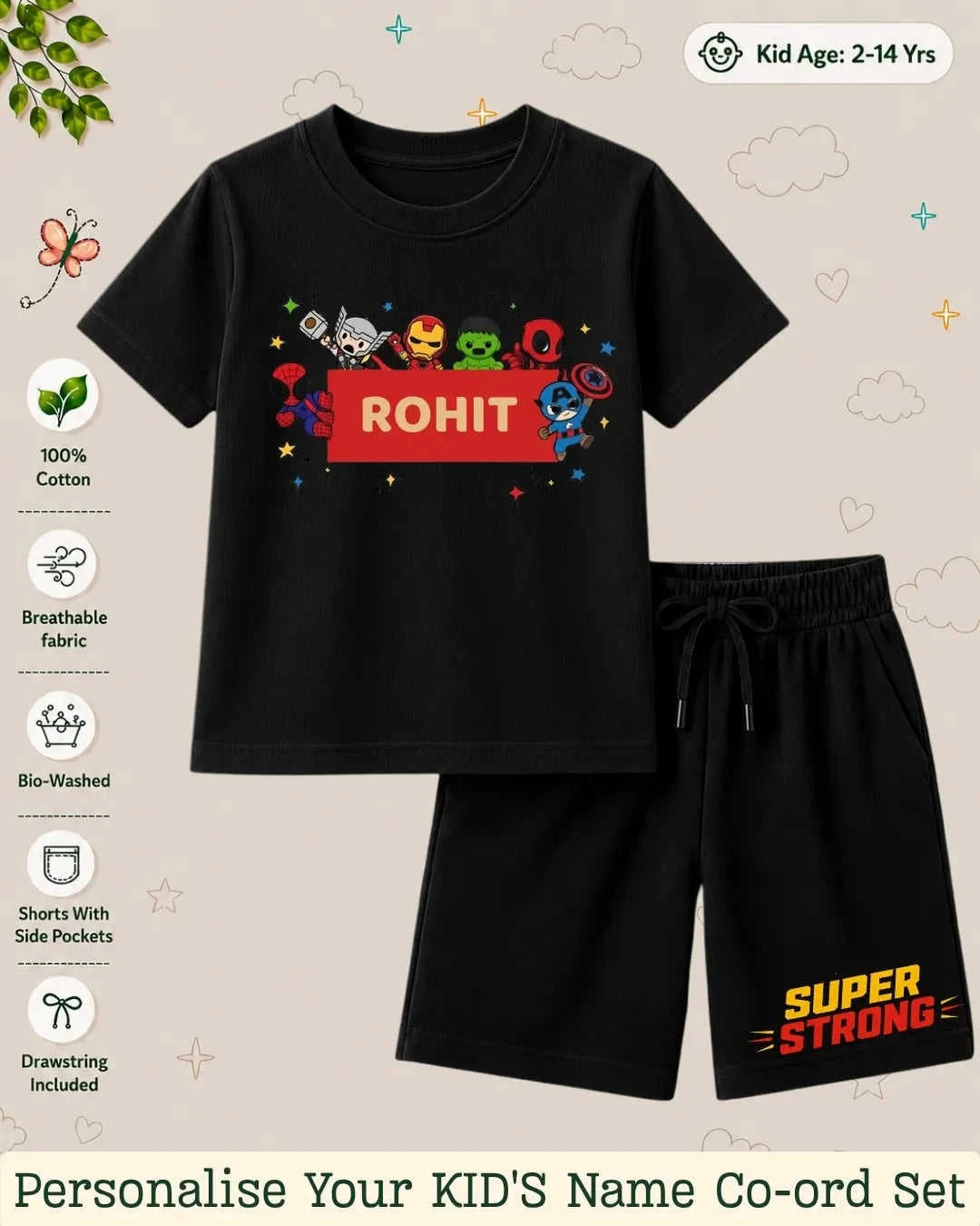 Hollywood Custom Kid's Co-ord Set Swiftsoul
