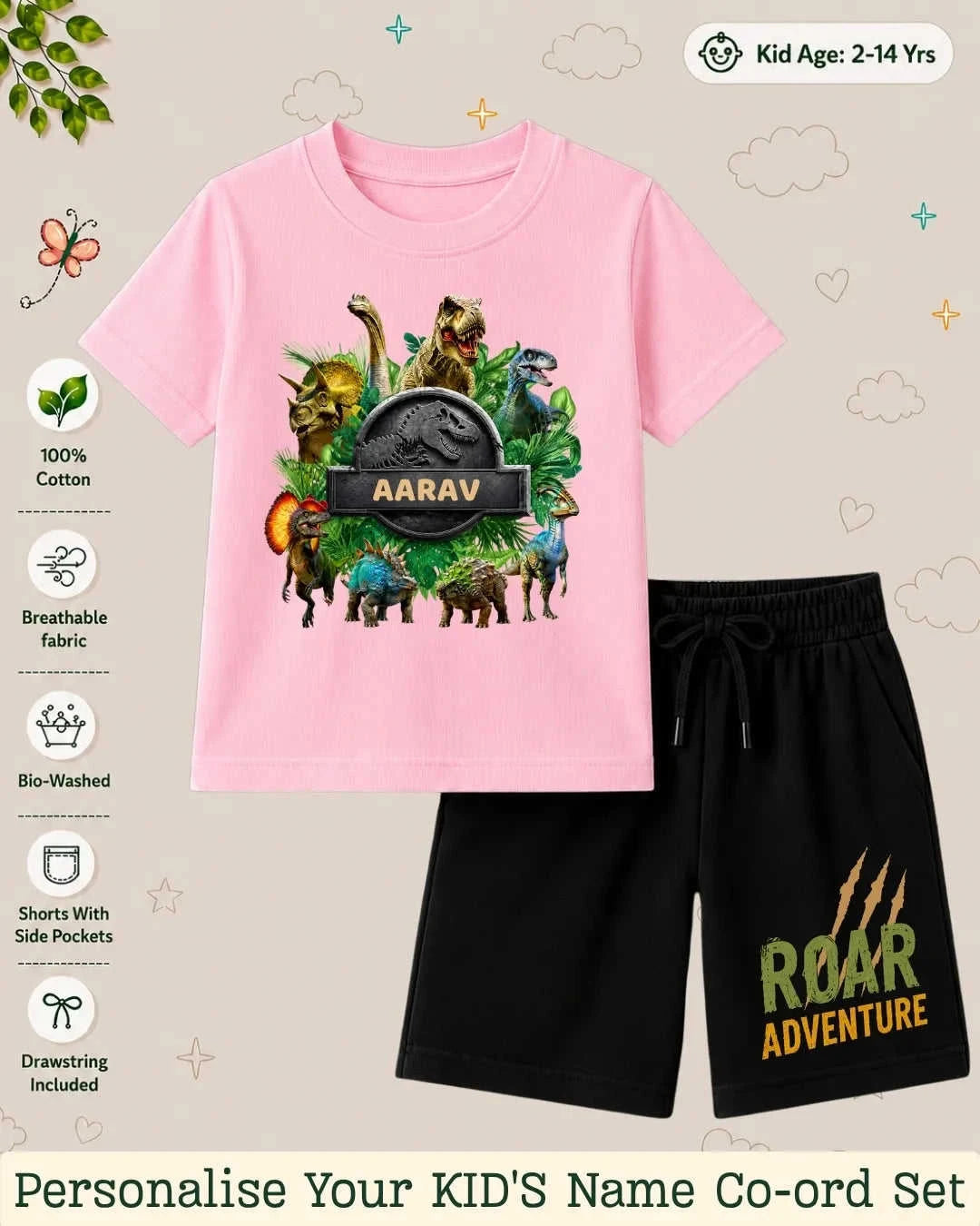 Hollywood Custom Kid's Co-ord Set Swiftsoul