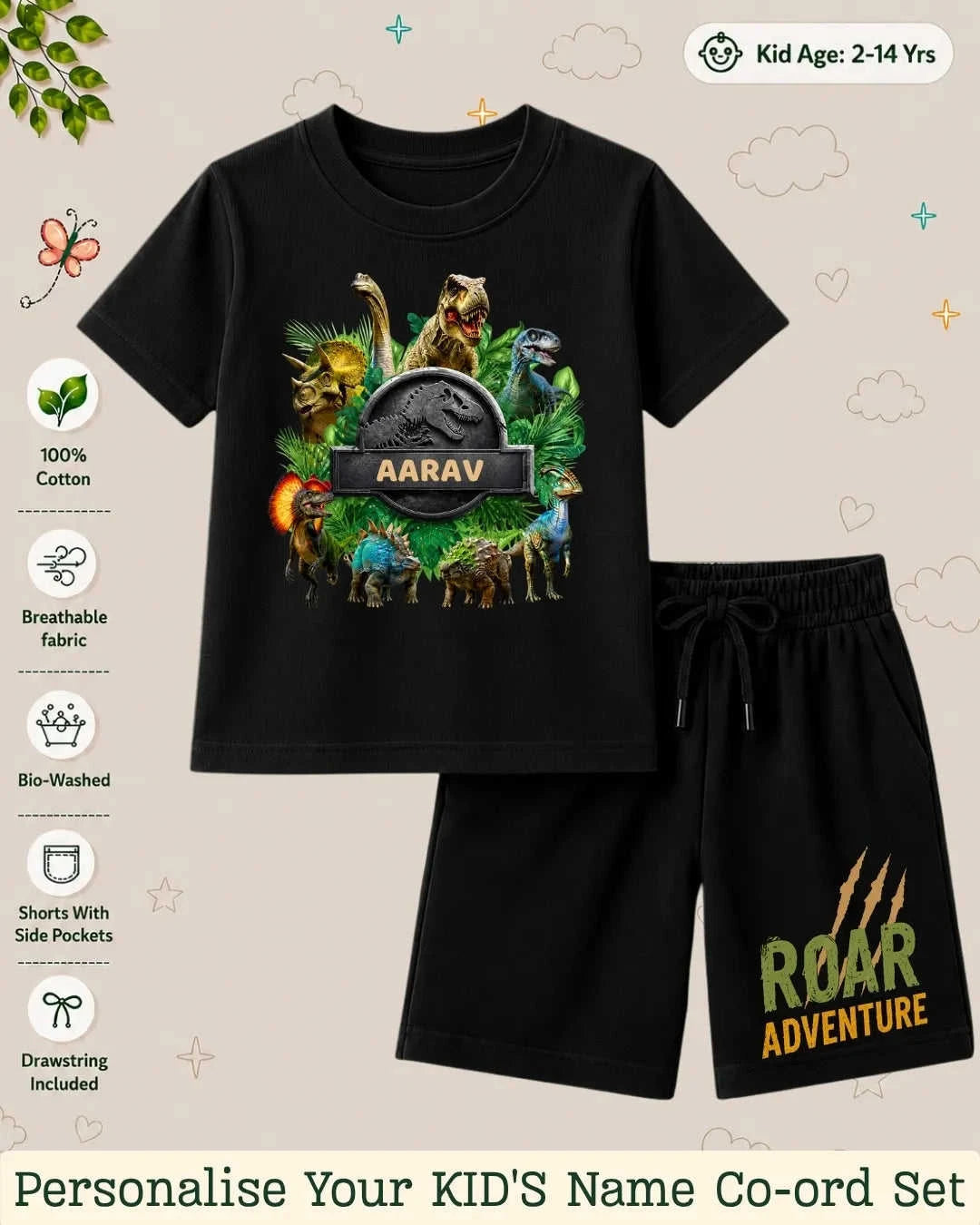 Hollywood Custom Kid's Co-ord Set Swiftsoul