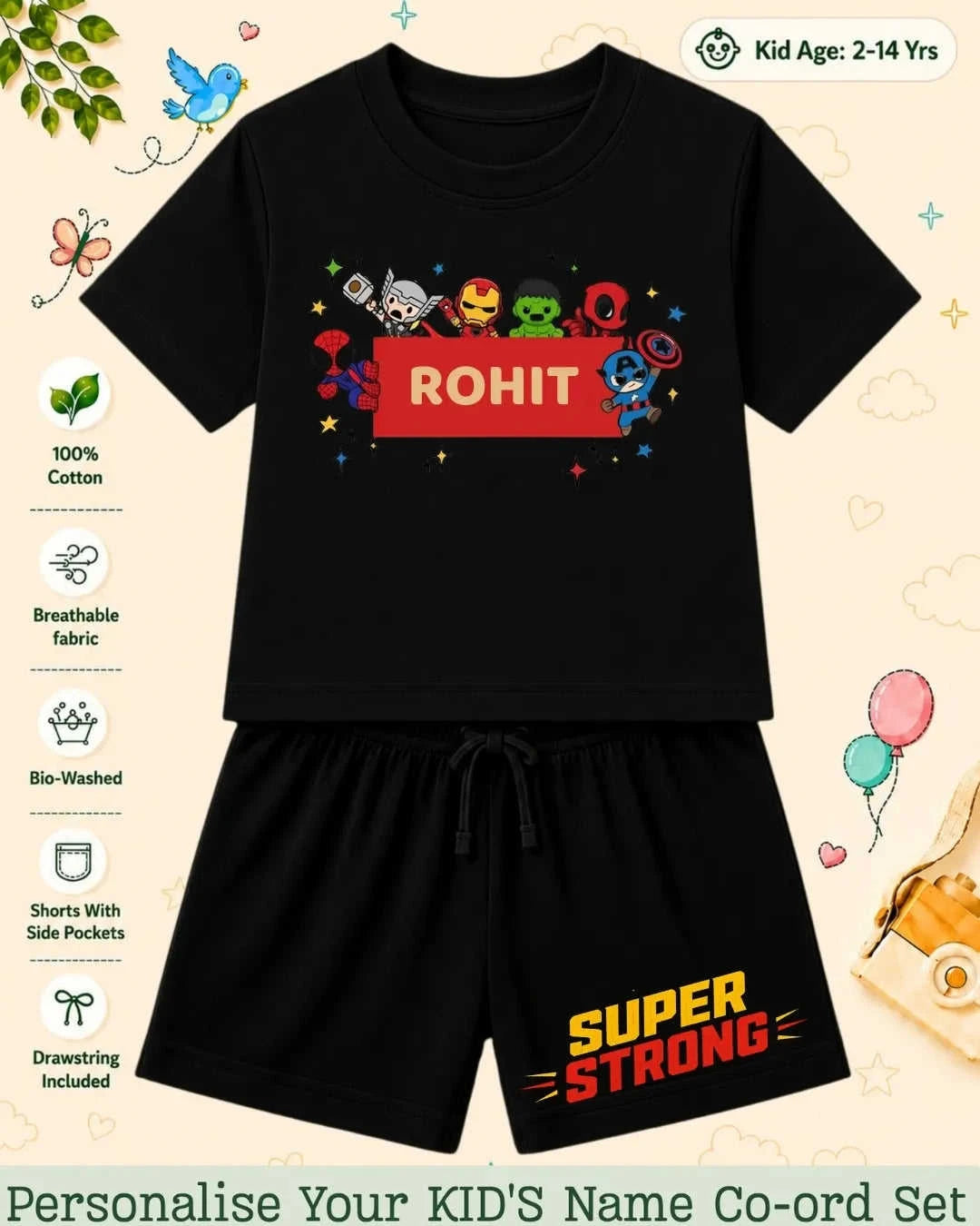 Hollywood Custom Kid's Co-ord Set Swiftsoul