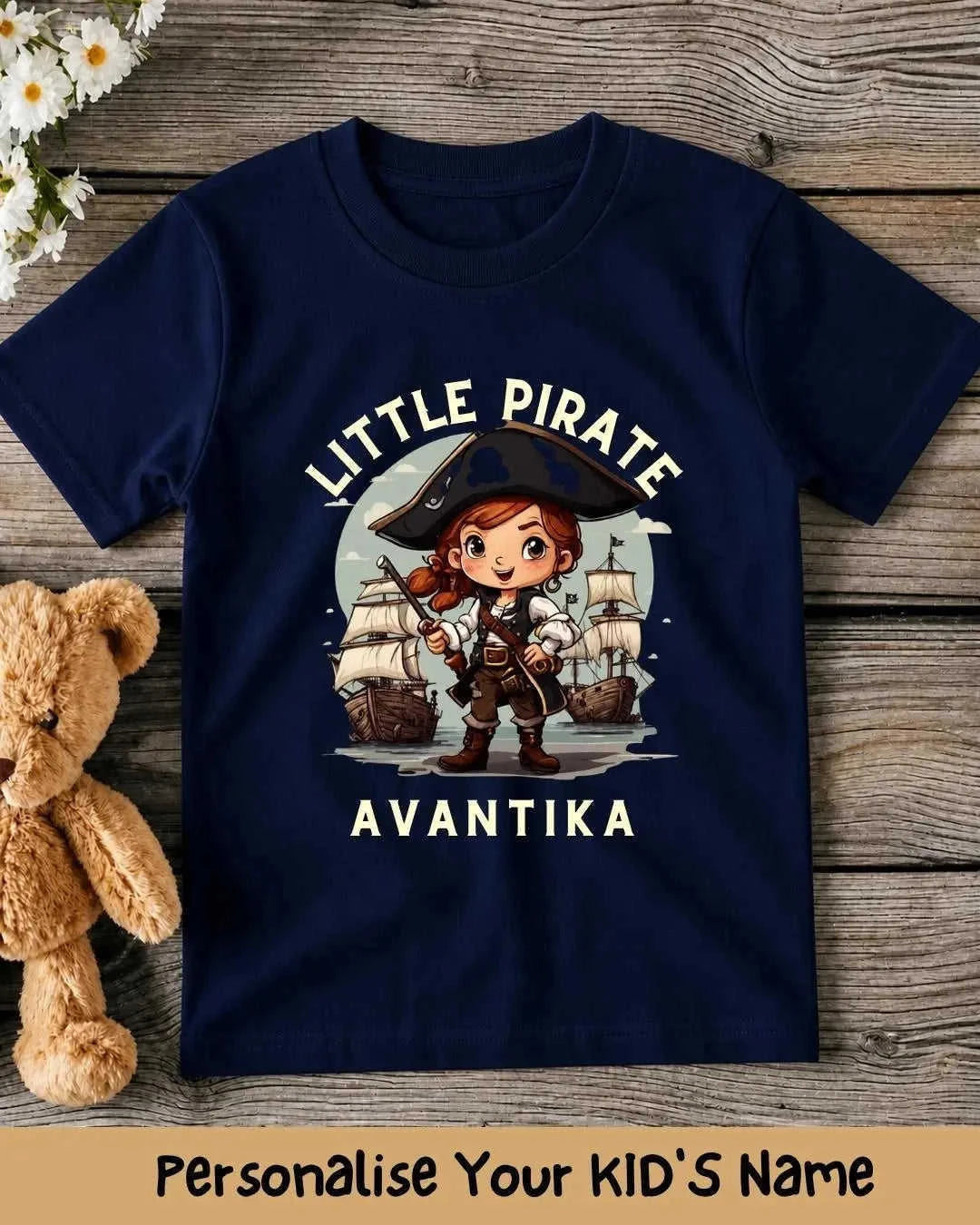 Karate & Pirate Theme Custom Kid Cotton Tee Swiftsoul