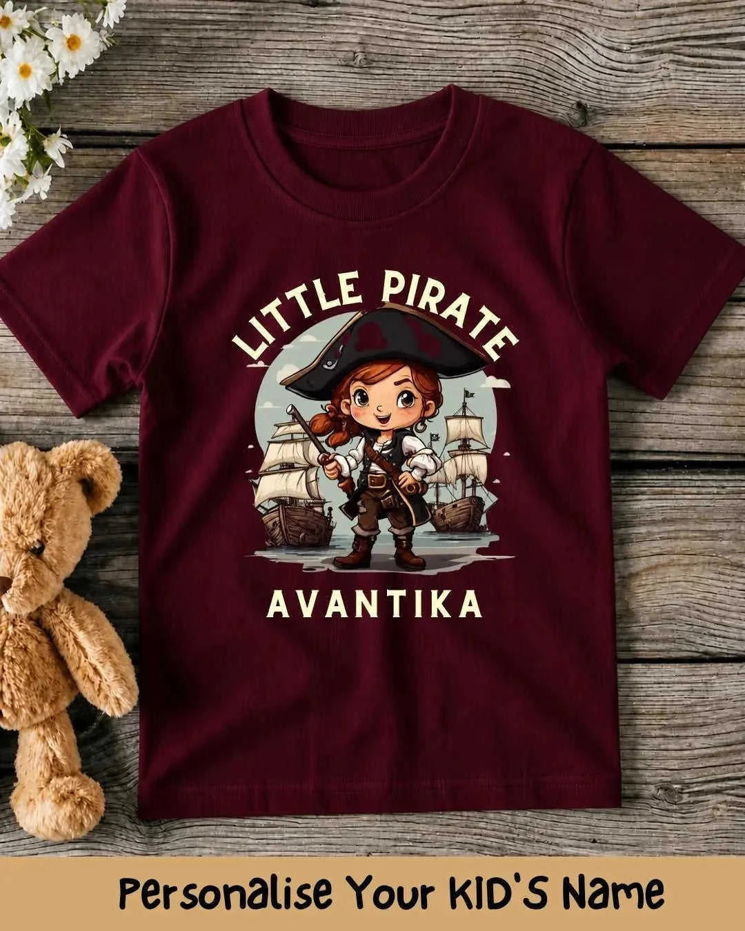 Karate & Pirate Theme Custom Kid Cotton Tee Swiftsoul