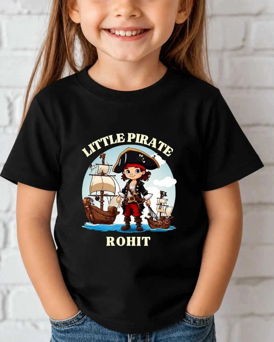 Karate & Pirate Theme Custom Kid Cotton Tee Swiftsoul