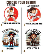 Karate & Pirate Theme Custom Kid Cotton Tee Swiftsoul