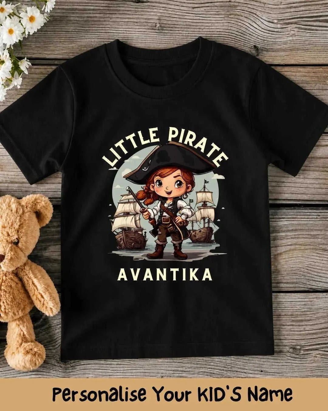 Karate & Pirate Theme Custom Kid Cotton Tee Swiftsoul