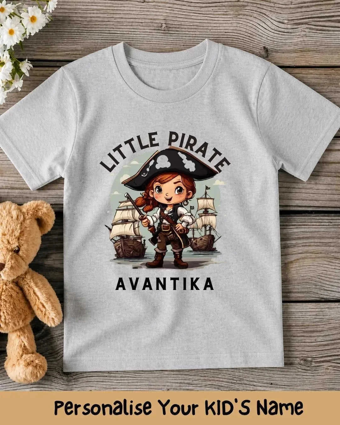 Karate & Pirate Theme Custom Kid Cotton Tee Swiftsoul