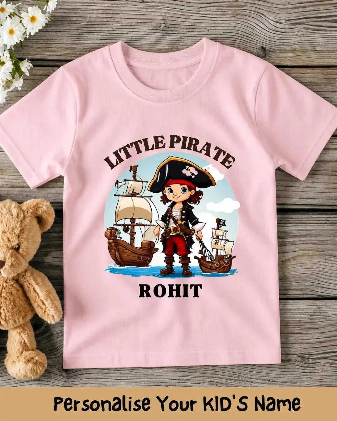Karate & Pirate Theme Custom Kid Cotton Tee Swiftsoul