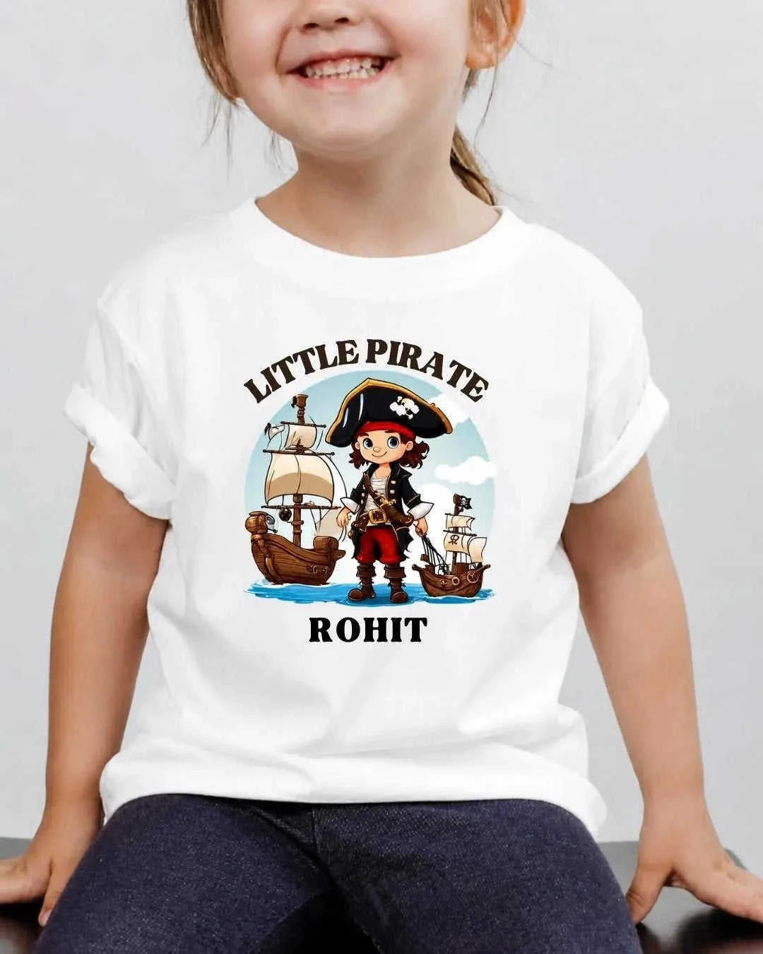 Karate & Pirate Theme Custom Kid Cotton Tee Swiftsoul