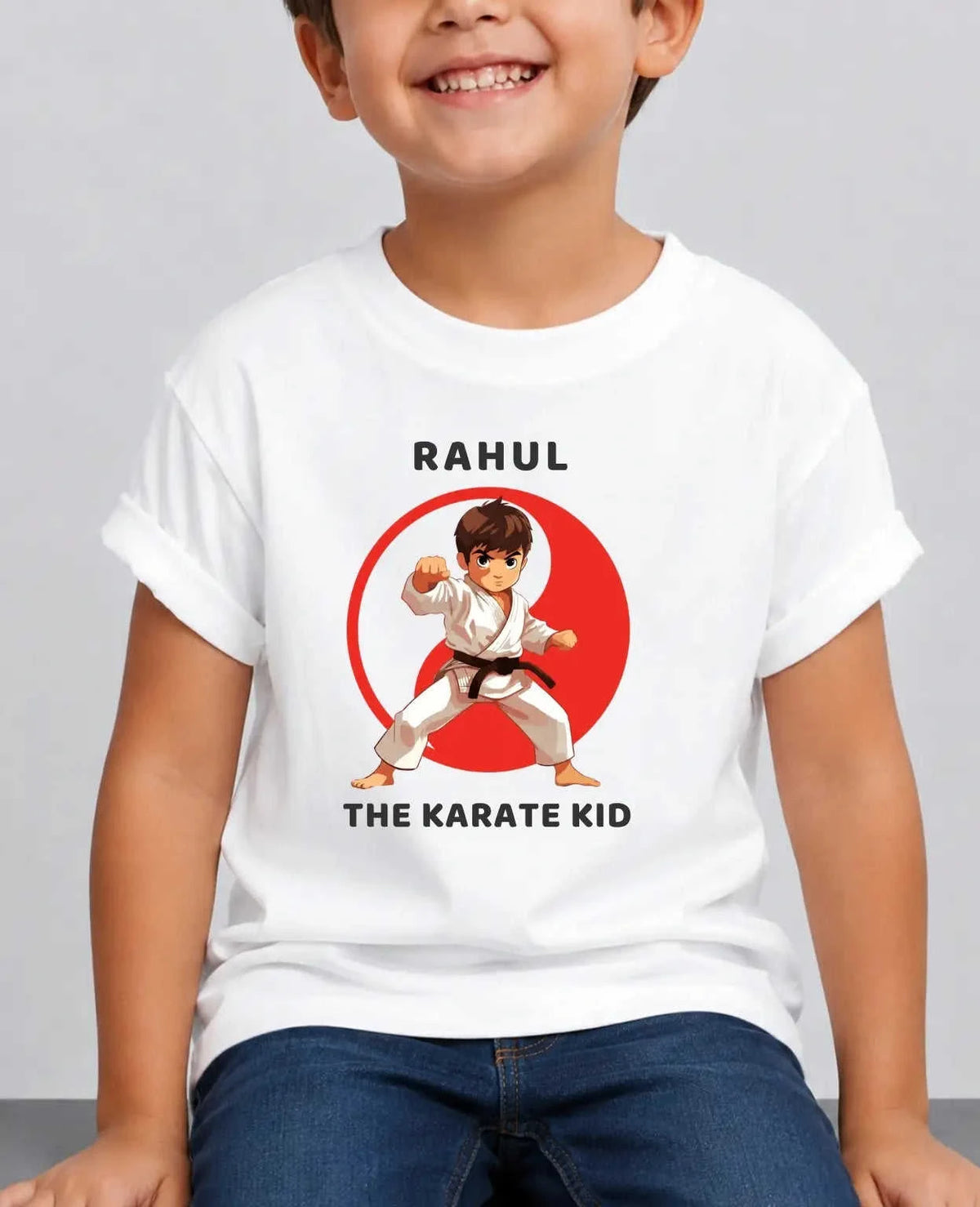 karate & Pirate Theme Custom Kid Cotton Tshirt (Copy) Swiftsoul
