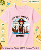 karate & Pirate Theme Custom Kid Cotton Tshirt Swiftsoul