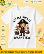 karate & Pirate Theme Custom Kid Cotton Tshirt Swiftsoul