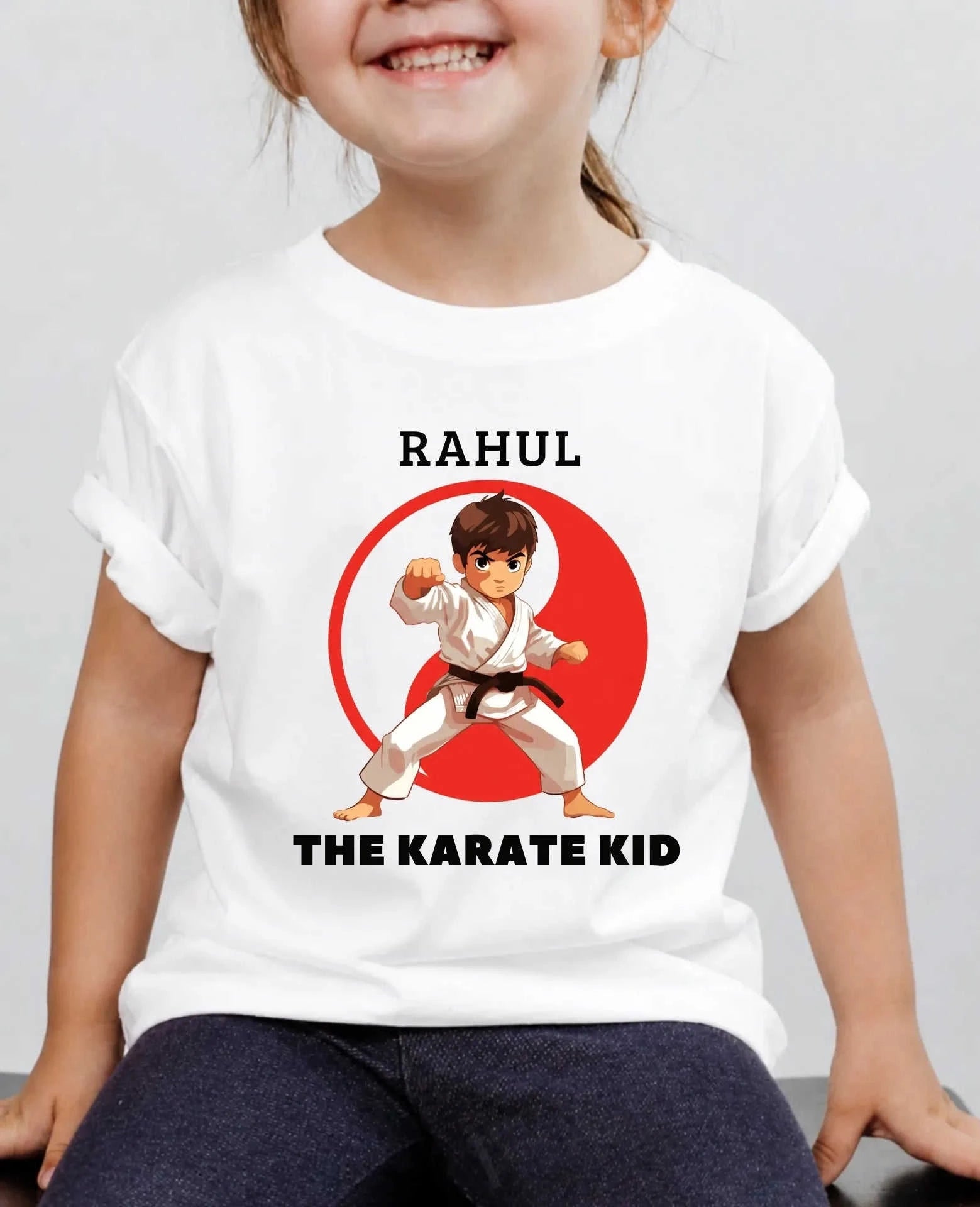 karate & Pirate Theme Custom Kid Cotton Tshirt Swiftsoul