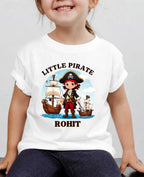 karate & Pirate Theme Custom Kid Cotton Tshirt Swiftsoul