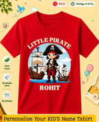 karate & Pirate Theme Custom Kid Cotton Tshirt Swiftsoul