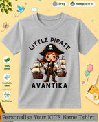 karate & Pirate Theme Custom Kid Cotton Tshirt Swiftsoul