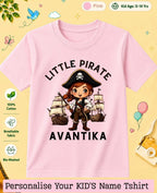 karate & Pirate Theme Custom Kid Cotton Tshirt Swiftsoul