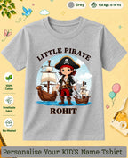 karate & Pirate Theme Custom Kid Cotton Tshirt Swiftsoul