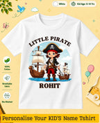 karate & Pirate Theme Custom Kid Cotton Tshirt Swiftsoul