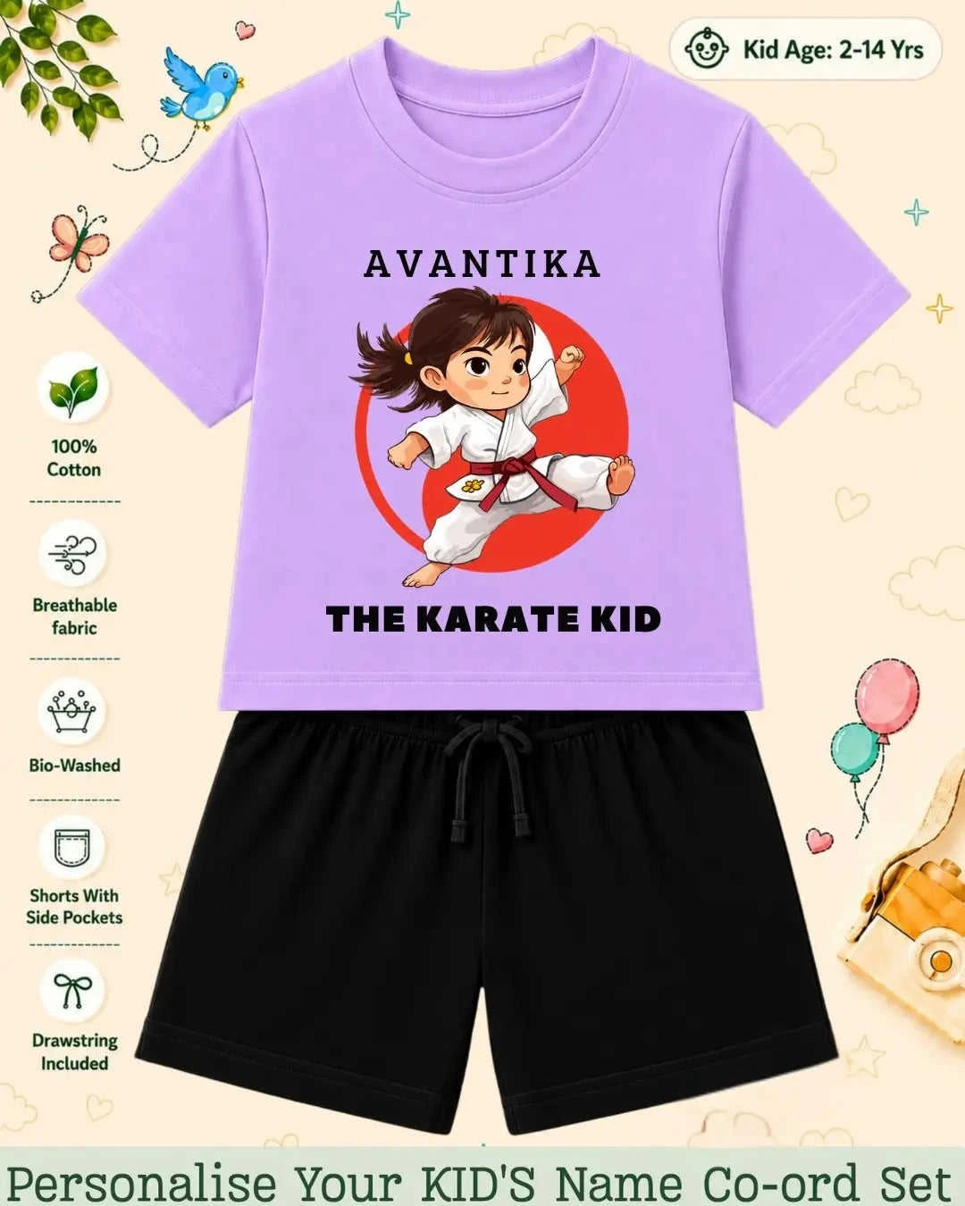 Karate & Pirate Theme Kid Co-ord Set Swiftsoul
