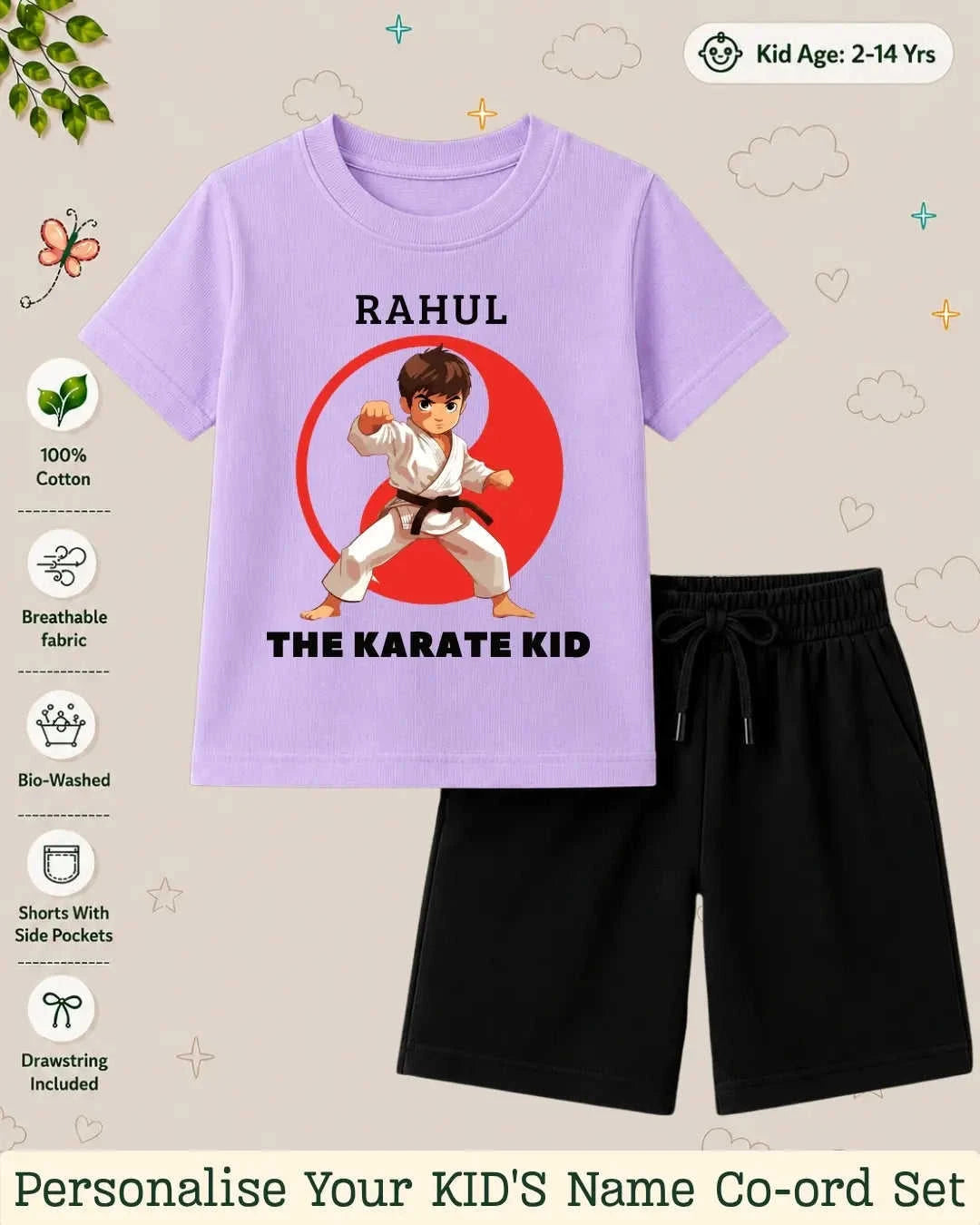 Karate & Pirate Theme Kid Co-ord Set Swiftsoul