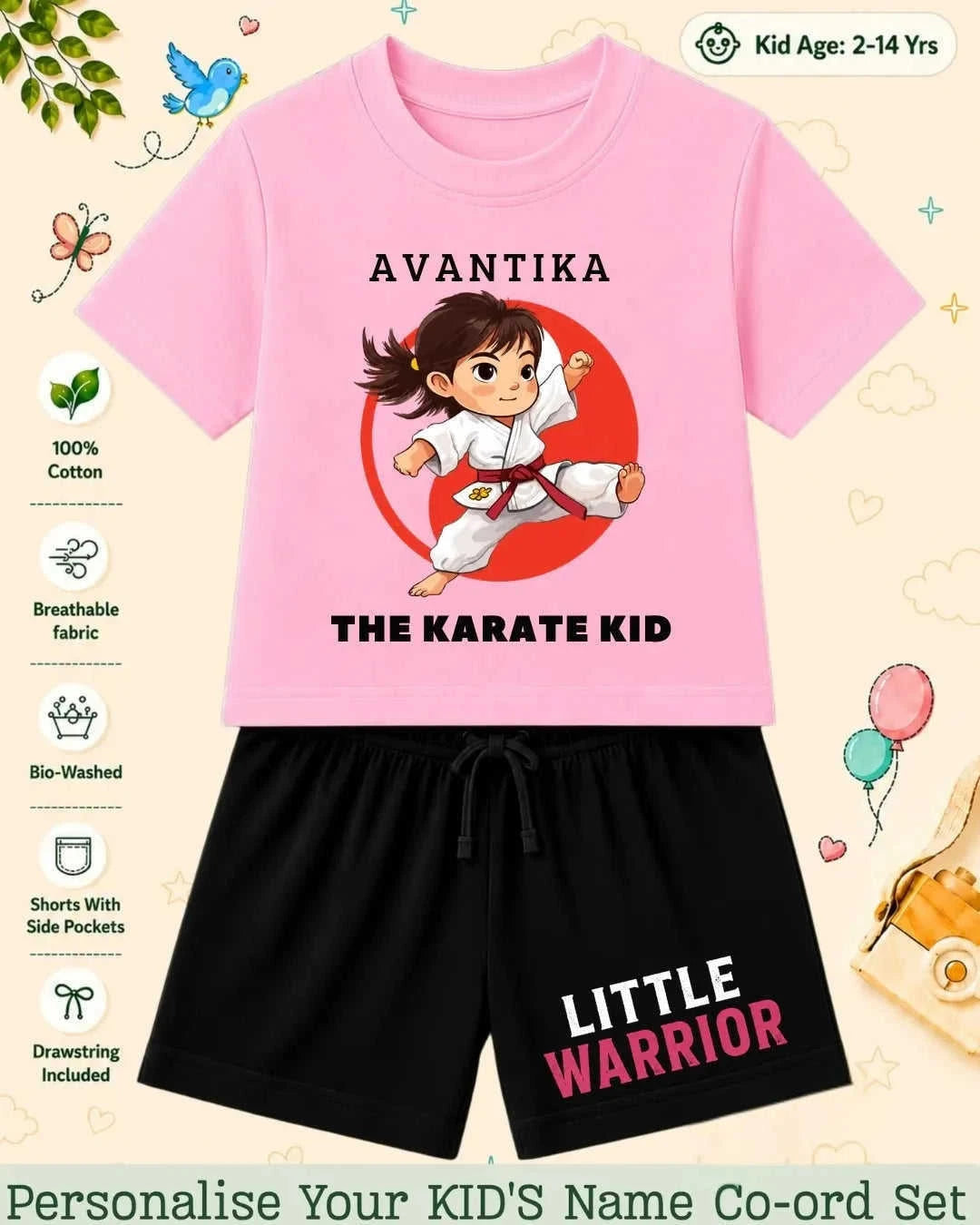 Karate & Pirate Theme Kid's Co-ord Set Swiftsoul