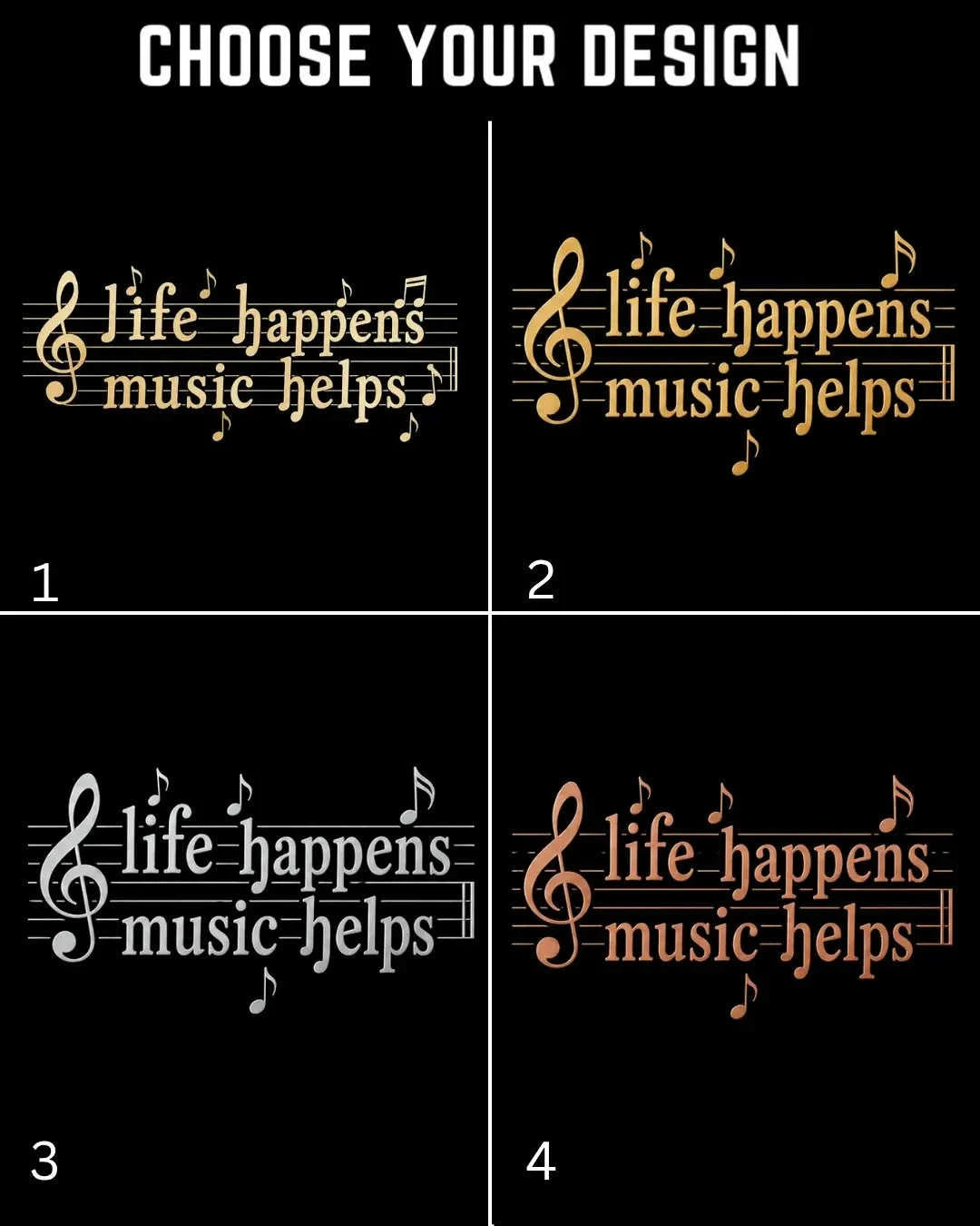 Life Happens Music Helps Cotton Tshirt Swiftsoul