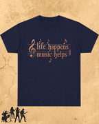Life Happens Music Helps Cotton Tshirt Swiftsoul 