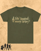 Life Happens Music Helps Cotton Tshirt Swiftsoul