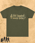 Life Happens Music Helps Cotton Tshirt Swiftsoul 