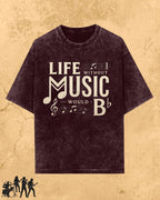 Life Without Music Would B Flat Cotton T-Shirt Billien LLC 