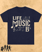 Life Without Music Would B Flat Cotton T-Shirt Billien LLC 