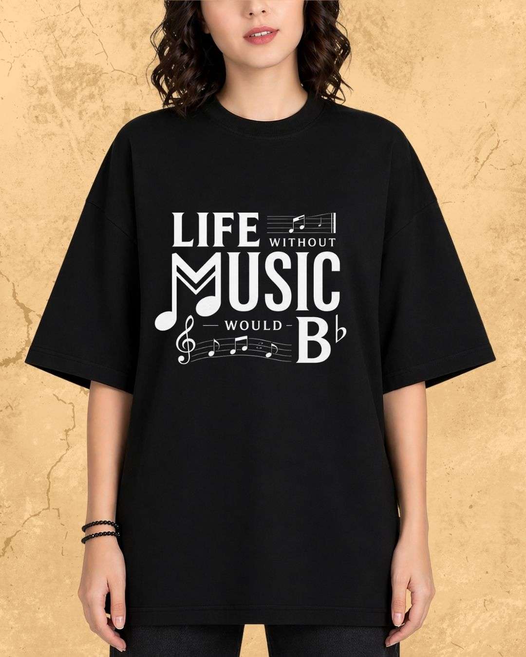 Life Without Music Would B Flat Cotton T-Shirt Billien LLC 