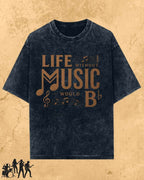 Life Without Music Would B Flat Cotton T-Shirt Billien LLC 