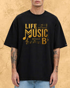 Life Without Music Would B Flat Cotton T-Shirt Billien LLC 
