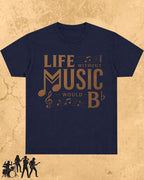 Life Without Music Would B Flat Cotton T-Shirt Billien LLC 