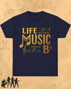 Life Without Music Would B Flat Cotton T-Shirt Billien LLC 