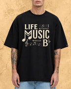 Life Without Music Would B Flat Cotton T-Shirt Billien LLC 