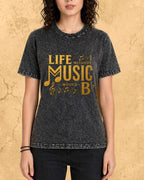 Life Without Music Would B Flat Cotton T-Shirt Billien LLC 