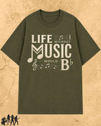 Life Without Music Would B Flat Cotton T-Shirt Billien LLC 