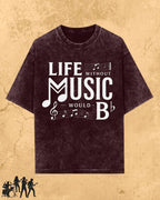 Life Without Music Would B Flat Cotton T-Shirt Billien LLC 