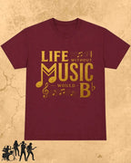Life Without Music Would B Flat Cotton T-Shirt Swiftsoul