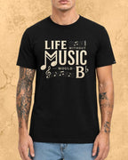 Life Without Music Would B Flat Cotton T-Shirt Swiftsoul