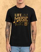 Life Without Music Would B Flat Cotton T-Shirt Swiftsoul