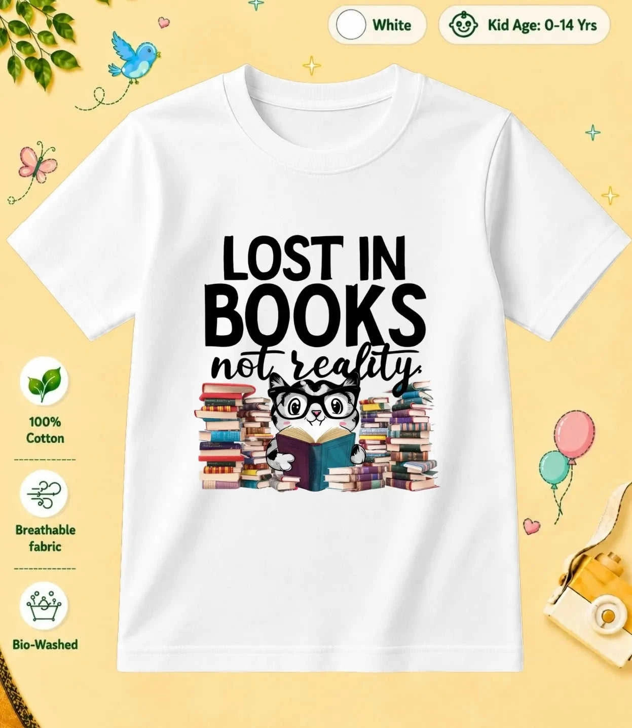 Literacy Kid Cotton Tee Swiftsoul