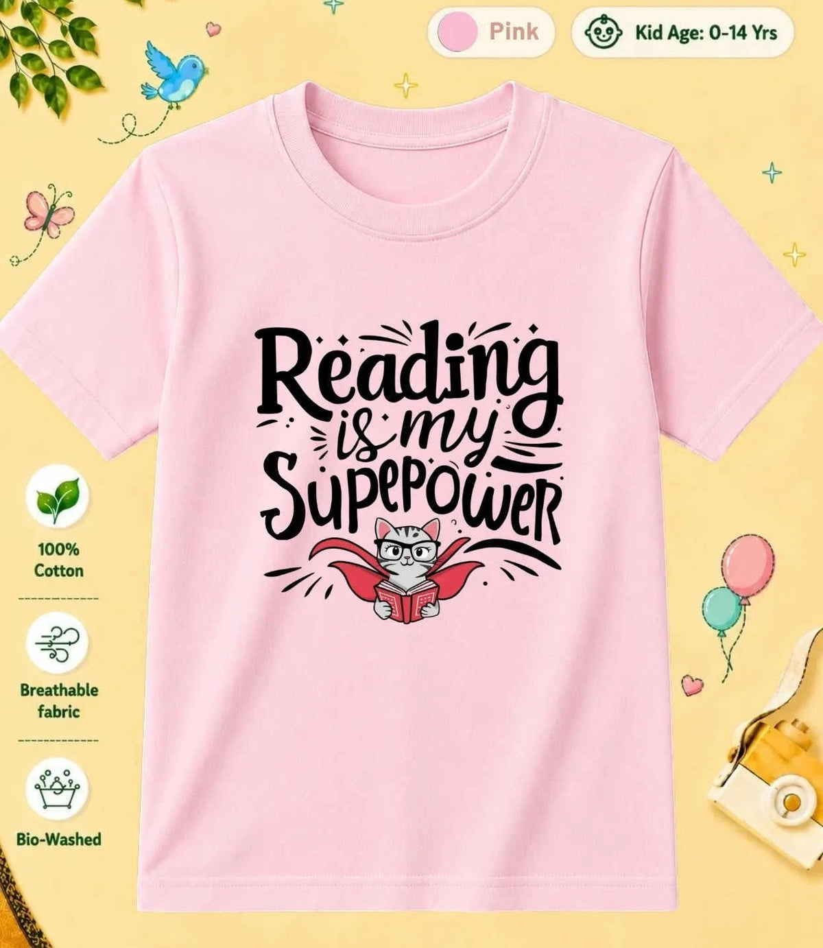 Literacy Kid Cotton Tee Swiftsoul