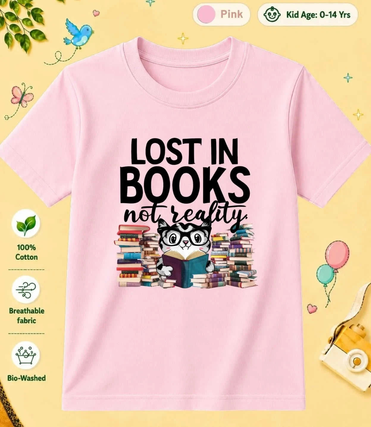 Literacy Kid Cotton Tee Swiftsoul