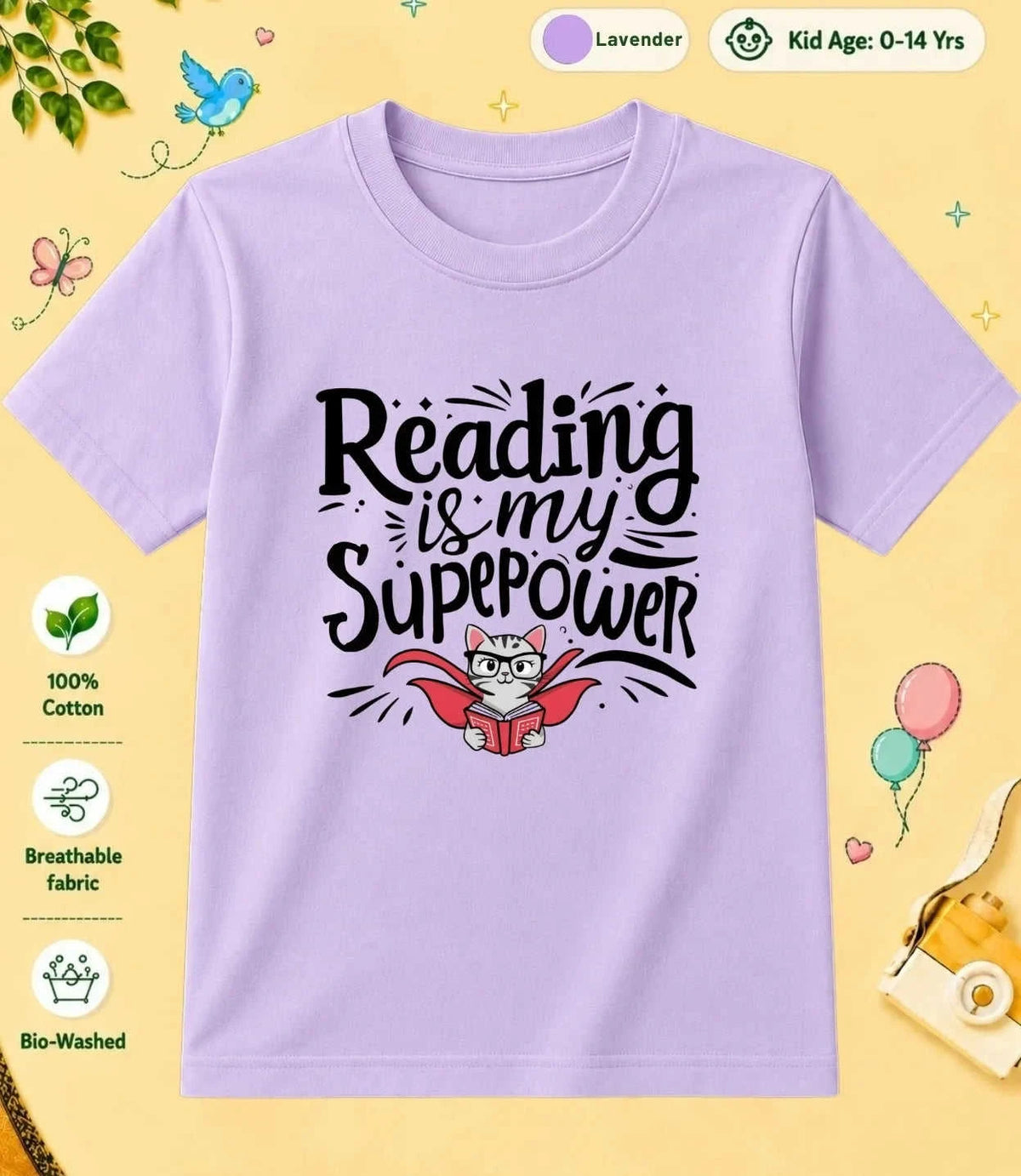 Literacy Kid Cotton Tee Swiftsoul