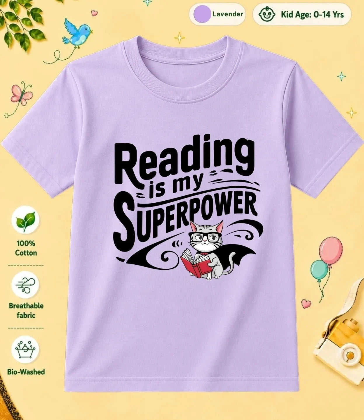 Literacy Kid Cotton Tee Swiftsoul