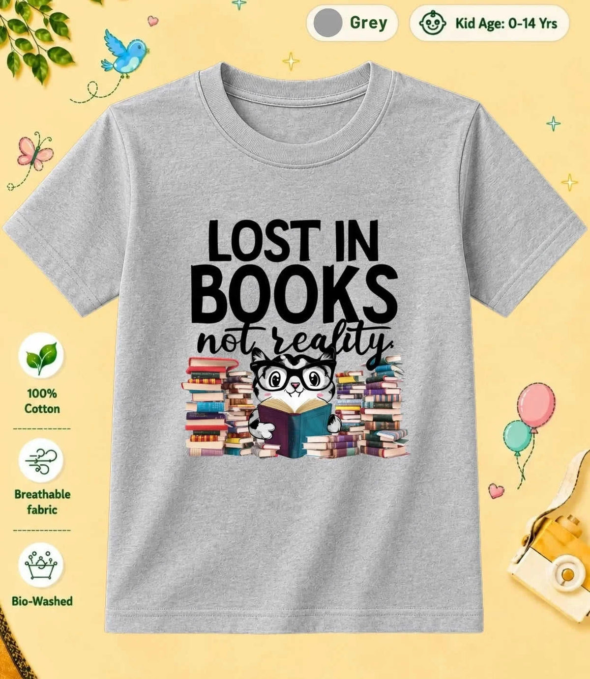 Literacy Kid Cotton Tee Swiftsoul