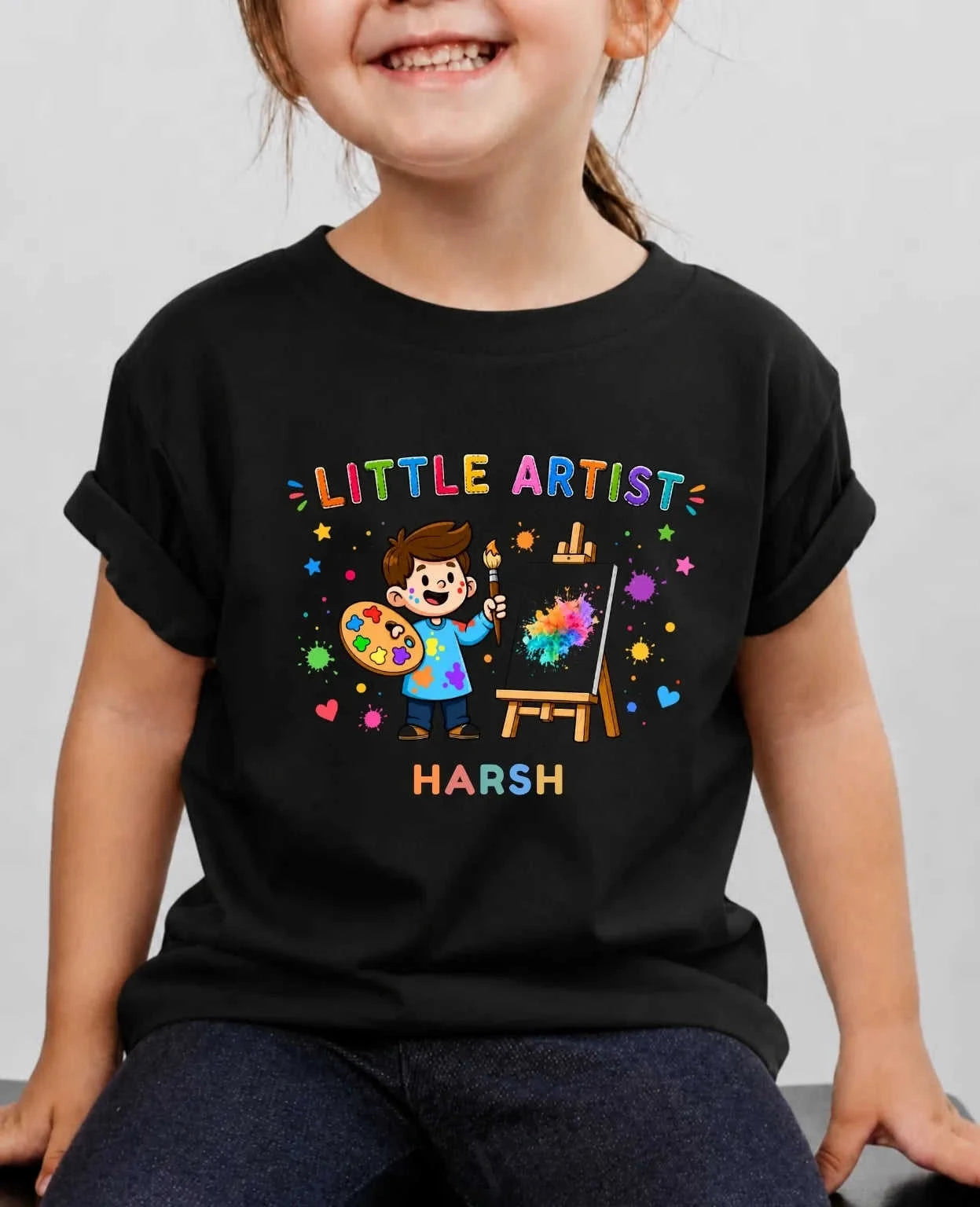 Little Artist Custom Kid Cotton Tshirt Swiftsoul